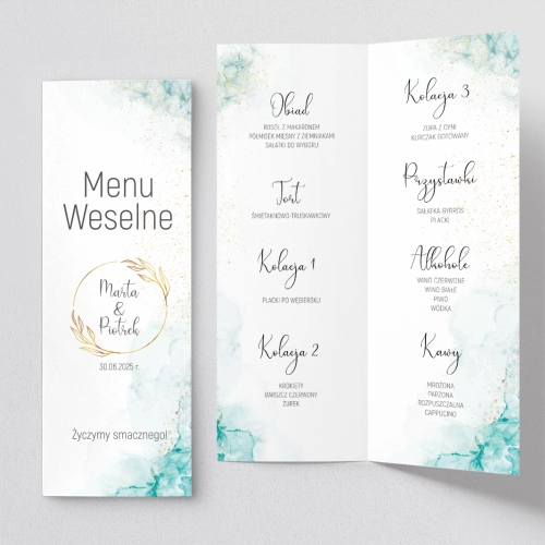 Menu Weselne Bukiety Glamour Ink Motyw 3