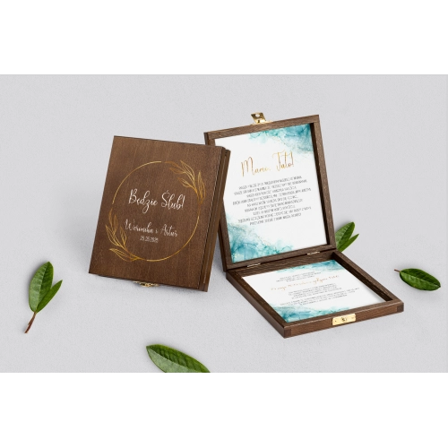 Zaproszenie dla Rodziców - brązowe Glamour Ink Motyw 3