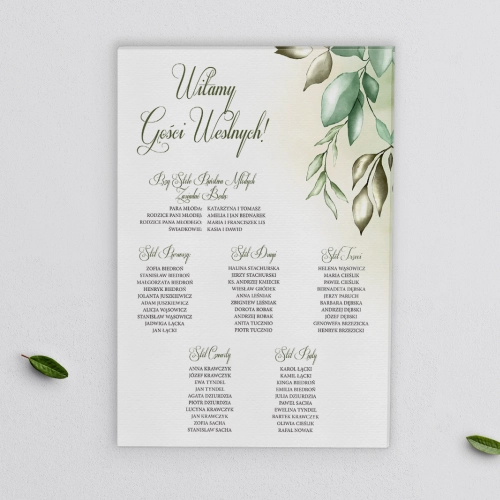 Plan stołów weselnych na płótnie About You - Motyw 1