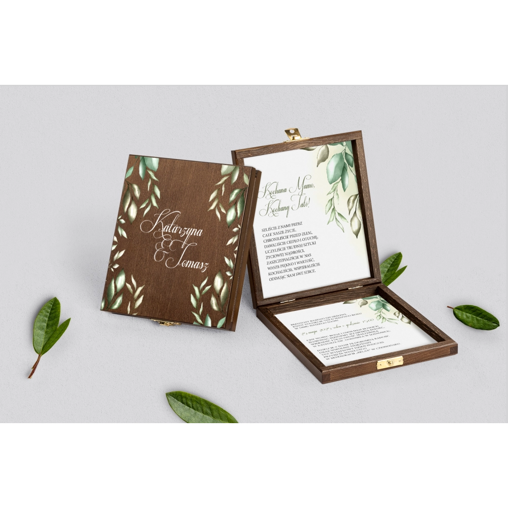 Zaproszenie dla Rodziców - brązowe About You Motyw 1