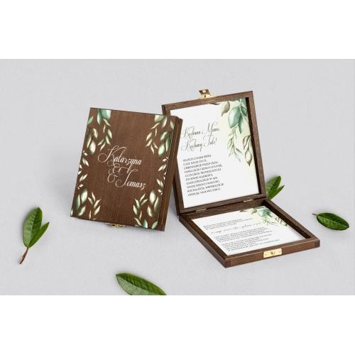 Zaproszenie dla Rodziców - brązowe About You Motyw 1