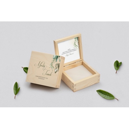 Pudełko na obrączki naturalne - About You Motyw 1