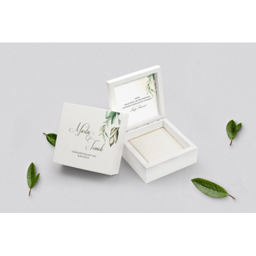 Pudełko na obrączki białe - About you Motyw 1