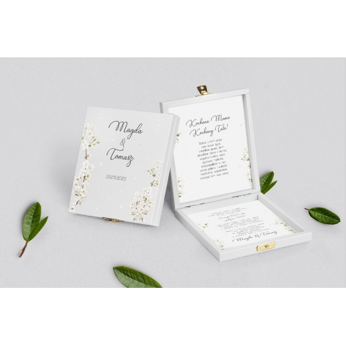 Zaproszenie dla Rodziców - białe Biały Czas Motyw 1