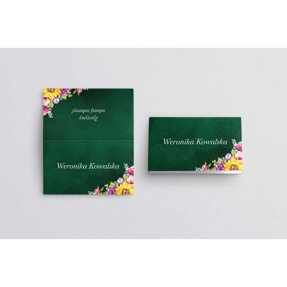 Winietki ślubne składane Colorful Paradise Motyw 1