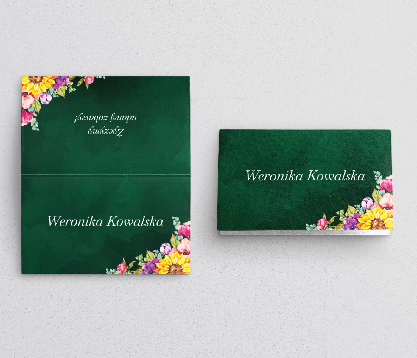 Winietki ślubne składane Colorful Paradise Motyw 1