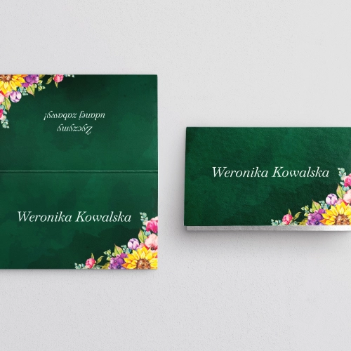 Winietki ślubne składane Colorful Paradise Motyw 1