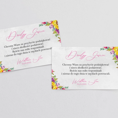 Naklejki na ciasto weselne Colorful Paradise