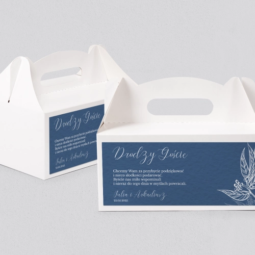 Pudełko na ciasto weselne Papers Motyw 3