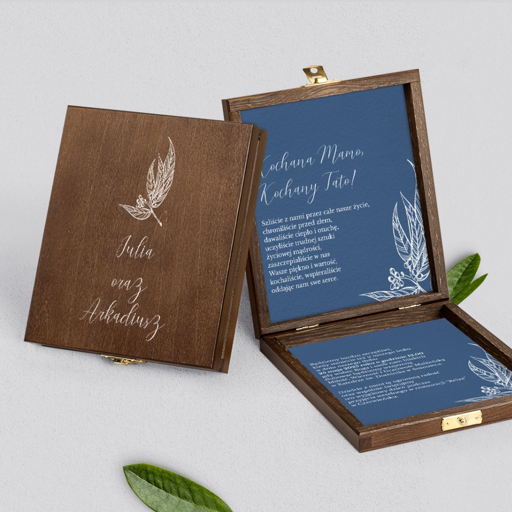 Zaproszenie dla Rodziców - brązowe Papers Motyw 3