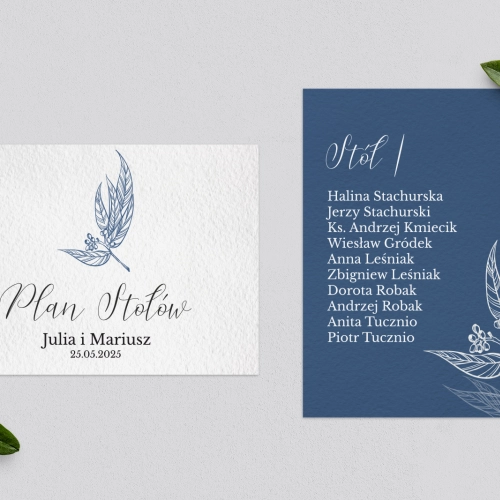 Plan Stołów - Karteczka Papers Motyw 3