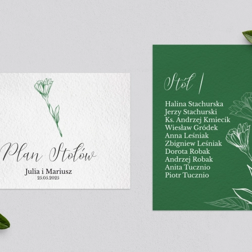 Plan Stołów - Karteczka Papers - Motyw 1