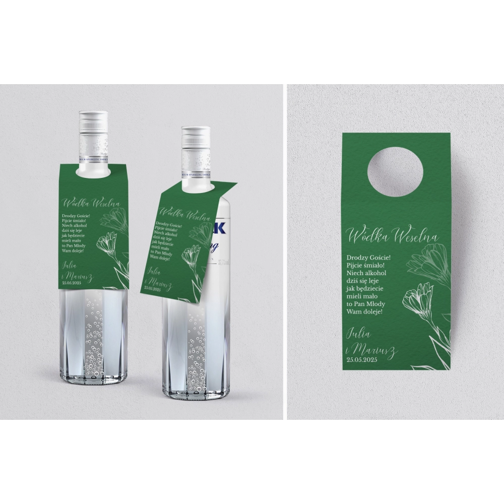 Zawieszka na alkohol oczko Papers - Motyw 1