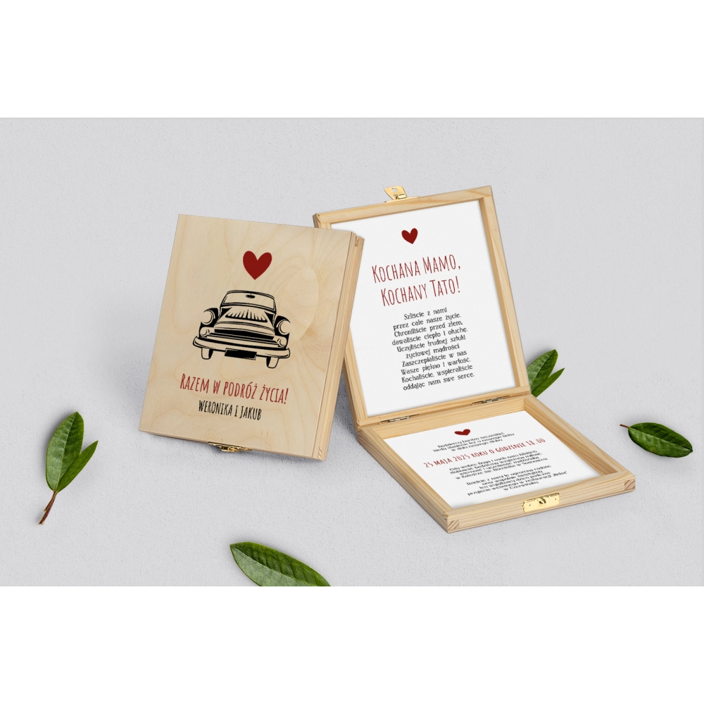 Zaproszenie dla Rodziców - naturalne Trip - Motyw 2