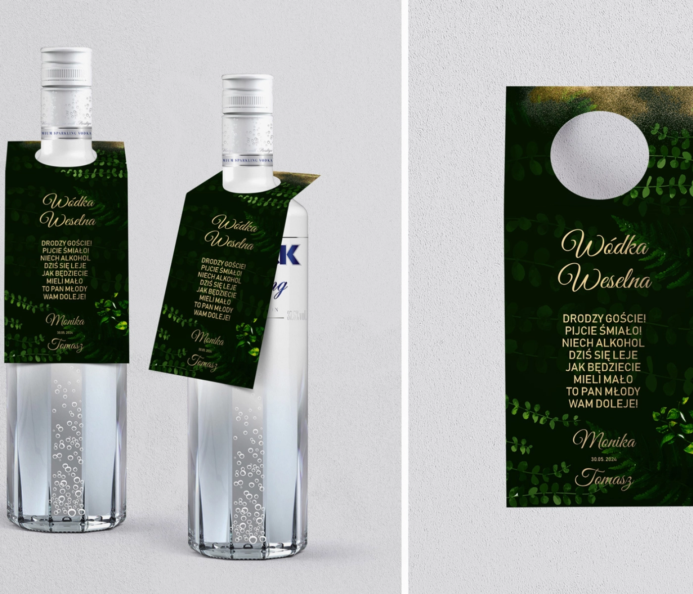 Zawieszka na alkohol oczko Greenery Motyw 3