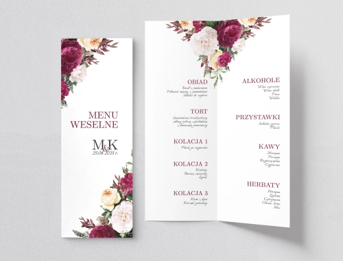 Menu Weselne Fabello - Motyw 1