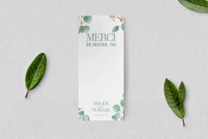 Podziękowanie Merci - Karteczka