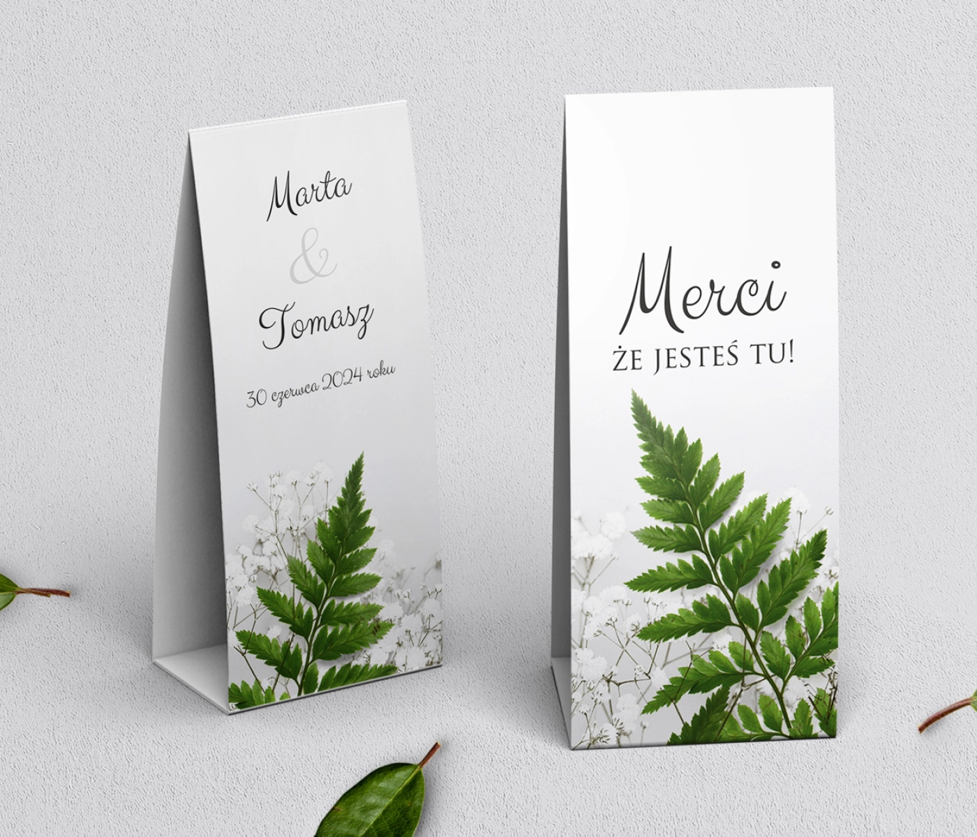 Podziękowanie Merci - Pudełeczko Soft Motyw 2