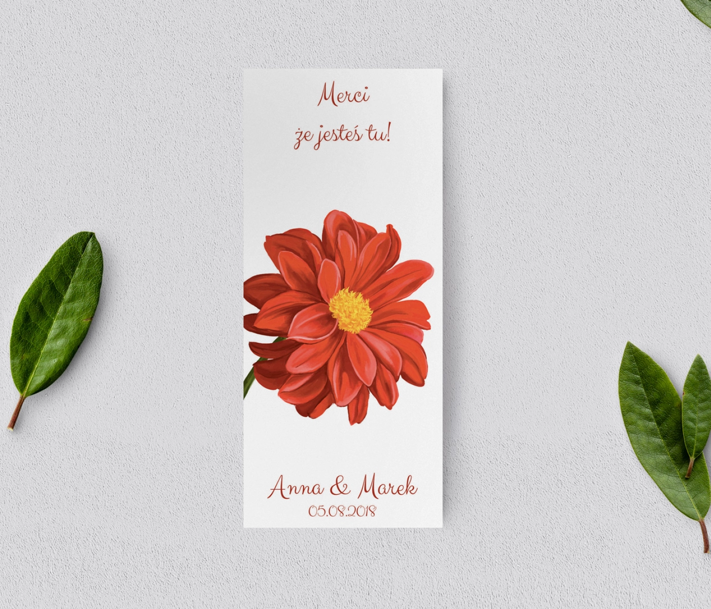 Podziękowanie Merci - Karteczka Sweet Love - Motyw 5