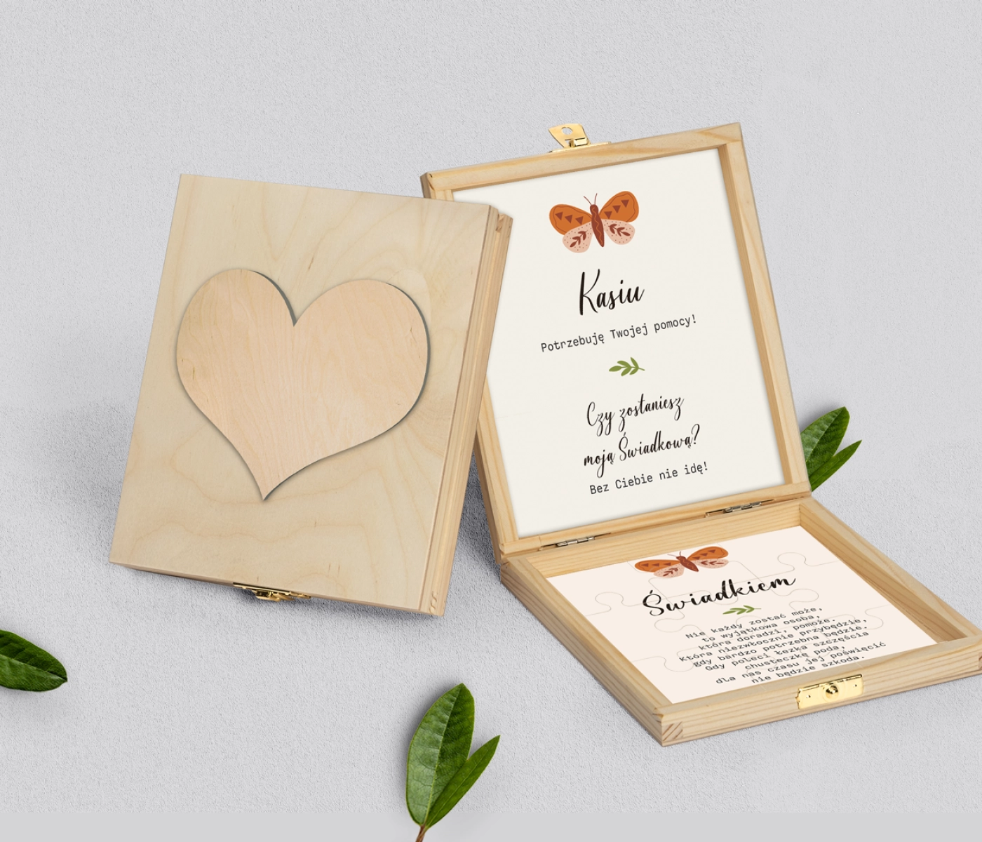 Prośba o świadkowanie - naturalne puzzle Butterflies - Motyw 2