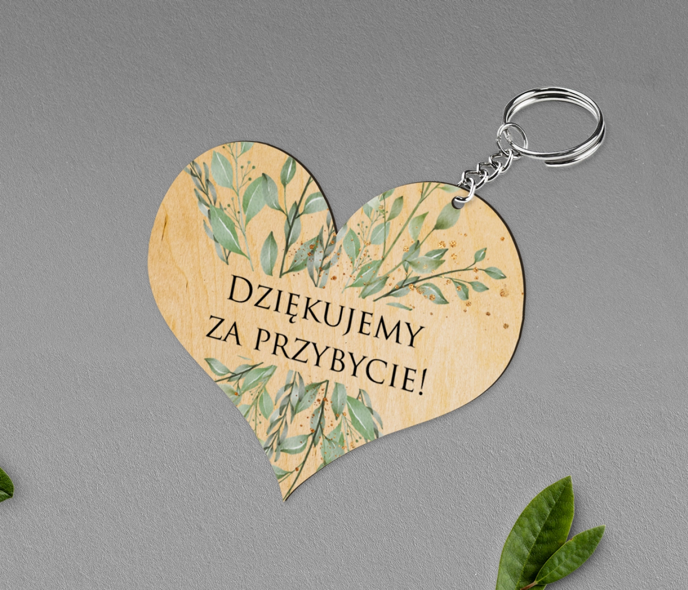 Breloki z Nadrukiem - Serce Leaves Motyw 3