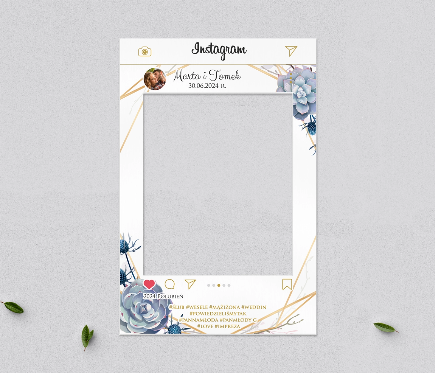 Ramka do zdjęć - Instagram Flowers & Frame Motyw 6