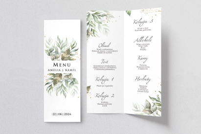 Menu weselne na stół