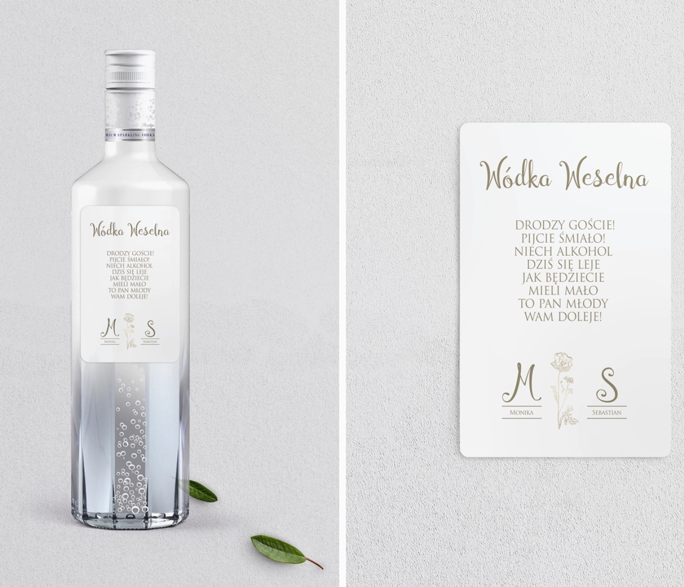 Naklejki na alkohol - Fiori Motyw 2