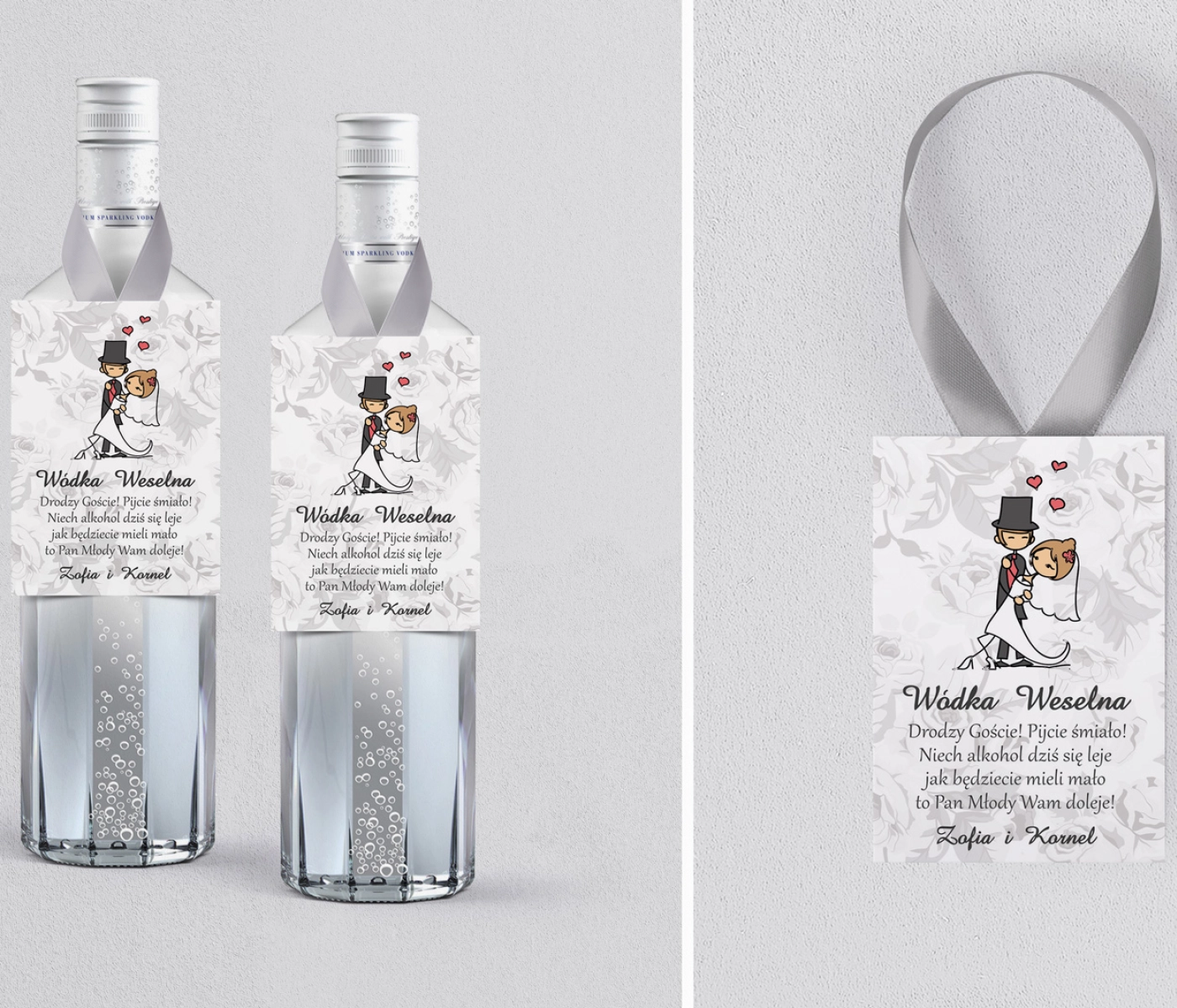 Zawieszka na alkohol Zakochani - Motyw 1