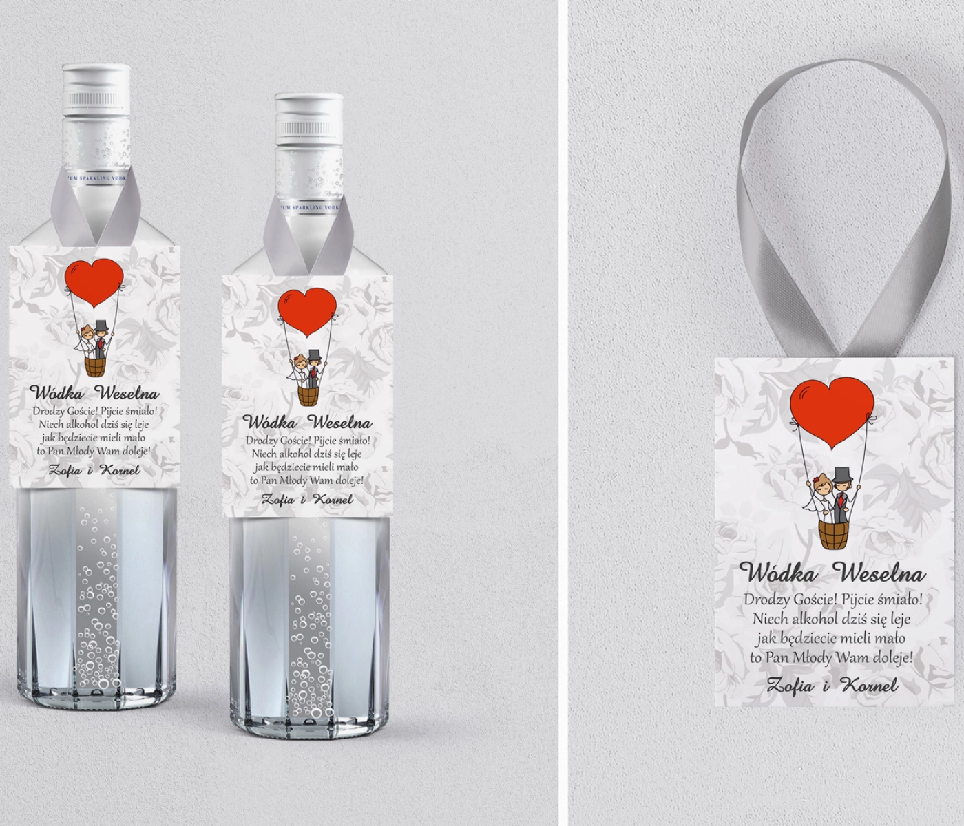 Zawieszka na alkohol Zakochani - Motyw 4