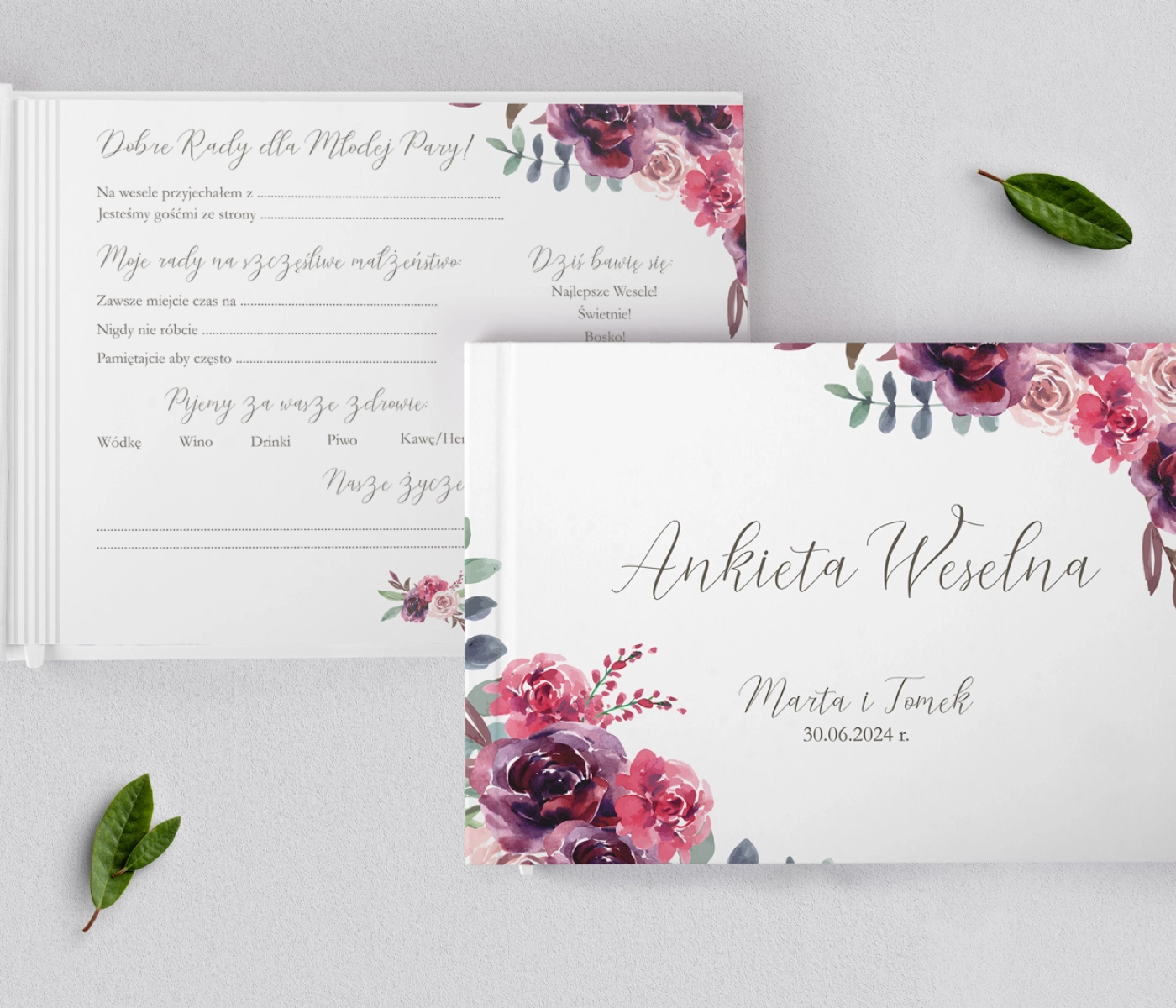 Ankieta Weselna - PasteLove Motyw 1