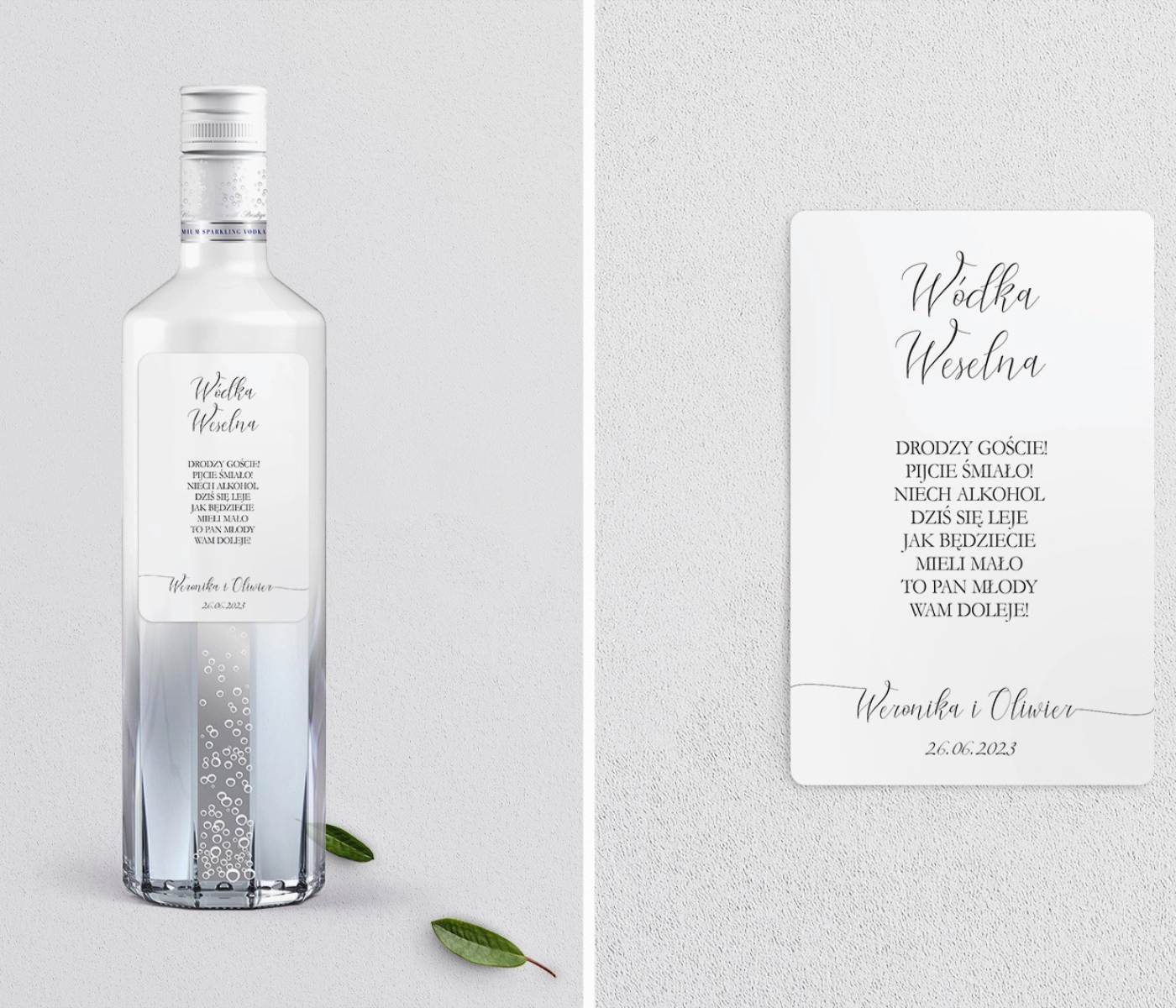 Naklejki na alkohol - Minimalistyczne Motyw 1