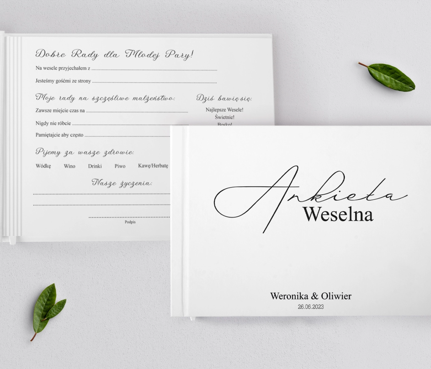 Ankieta Weselna - Minimalistyczne Motyw 3