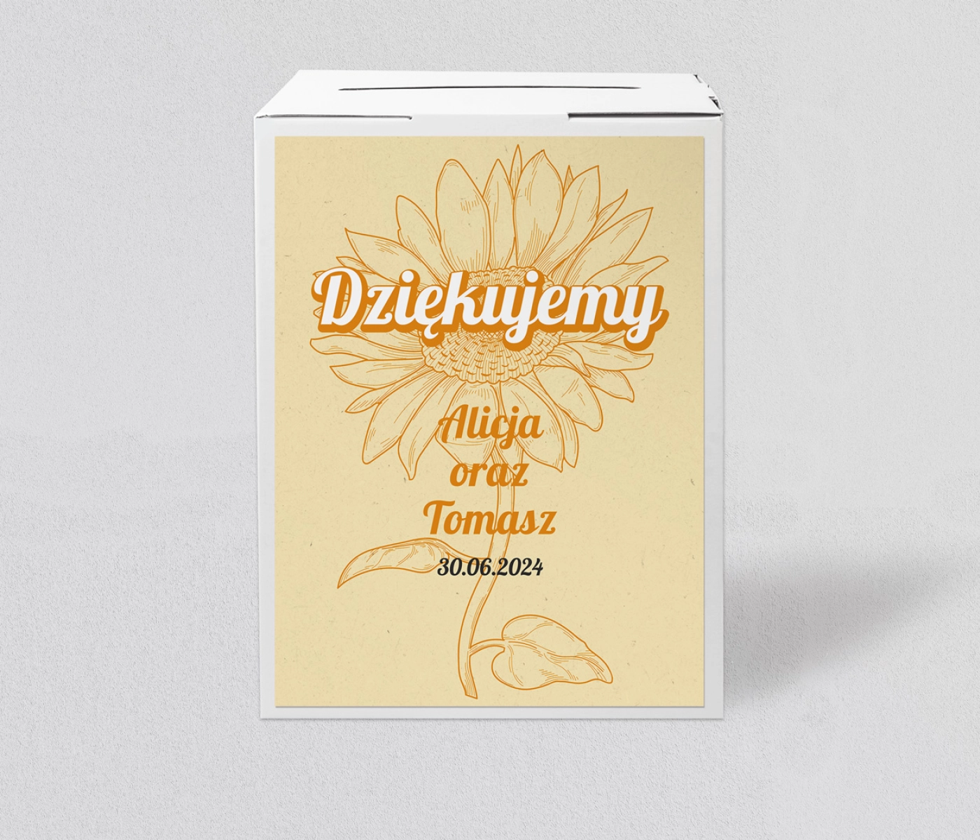Pudełko na koperty i pieniądze Sunflowers Motyw 1