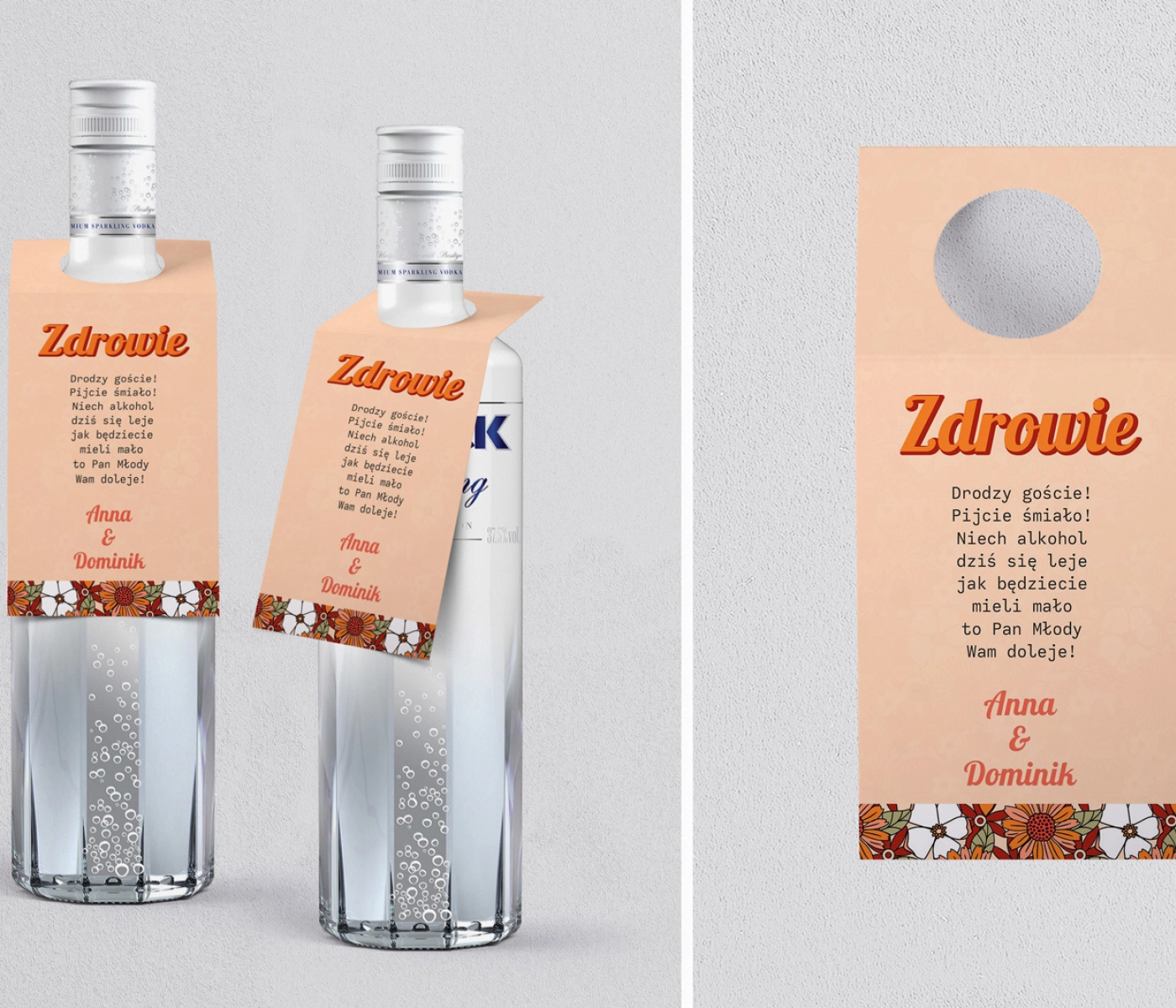 Zawieszka na alkohol oczko Retro Style Motyw 3