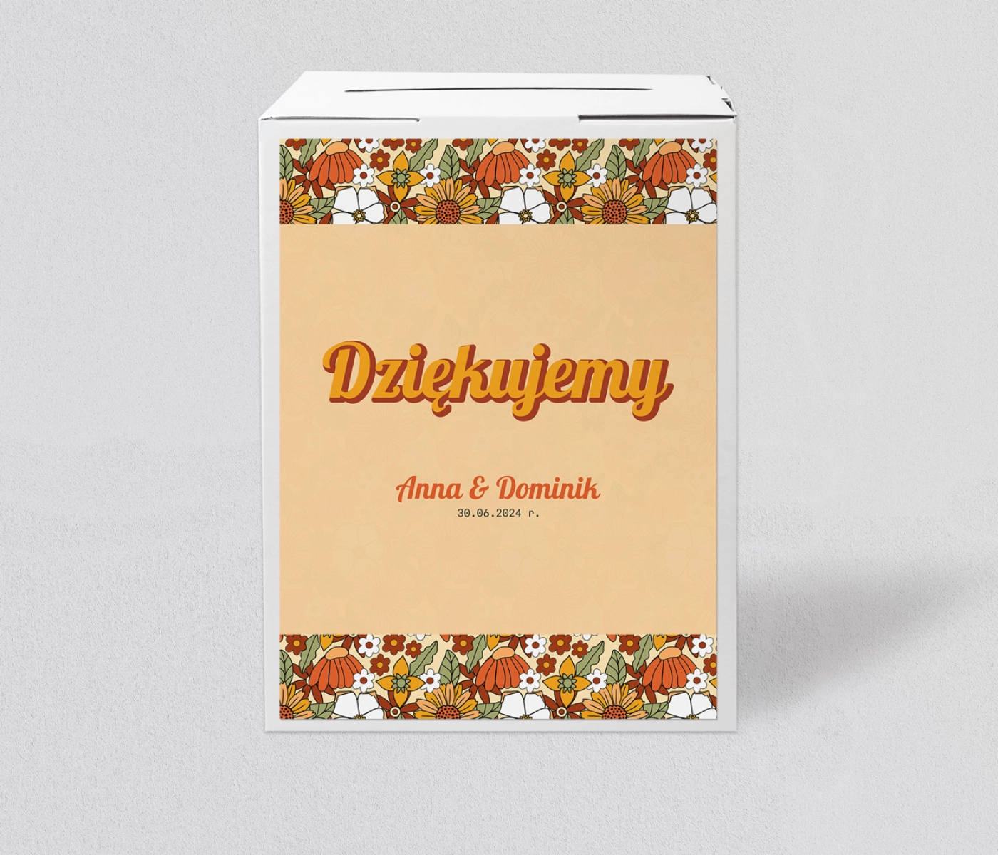Pudełko na koperty i pieniądze Retro Style Motyw 1