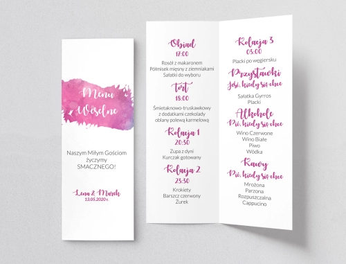 Menu Weselne Stylish Motyw 16