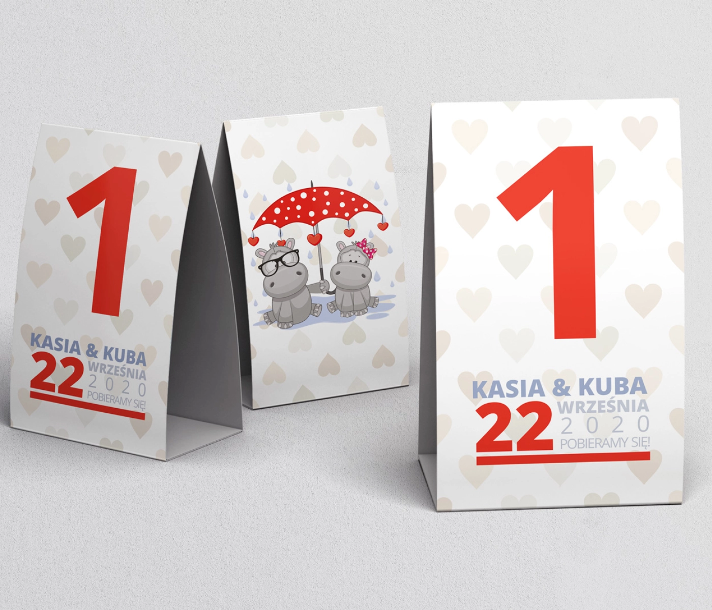 Numerki na stół Uroczy Deszcz Motyw 15