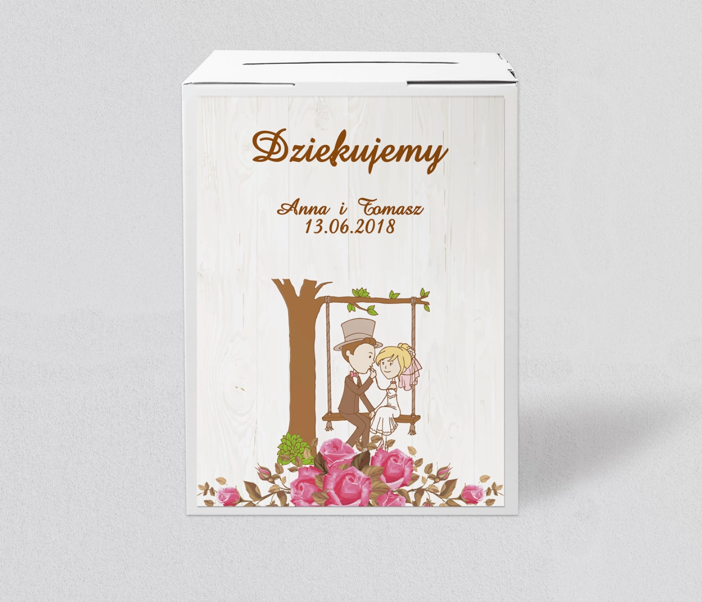 Pudełko na koperty i pieniądze Naturalna Miłość Motyw 7