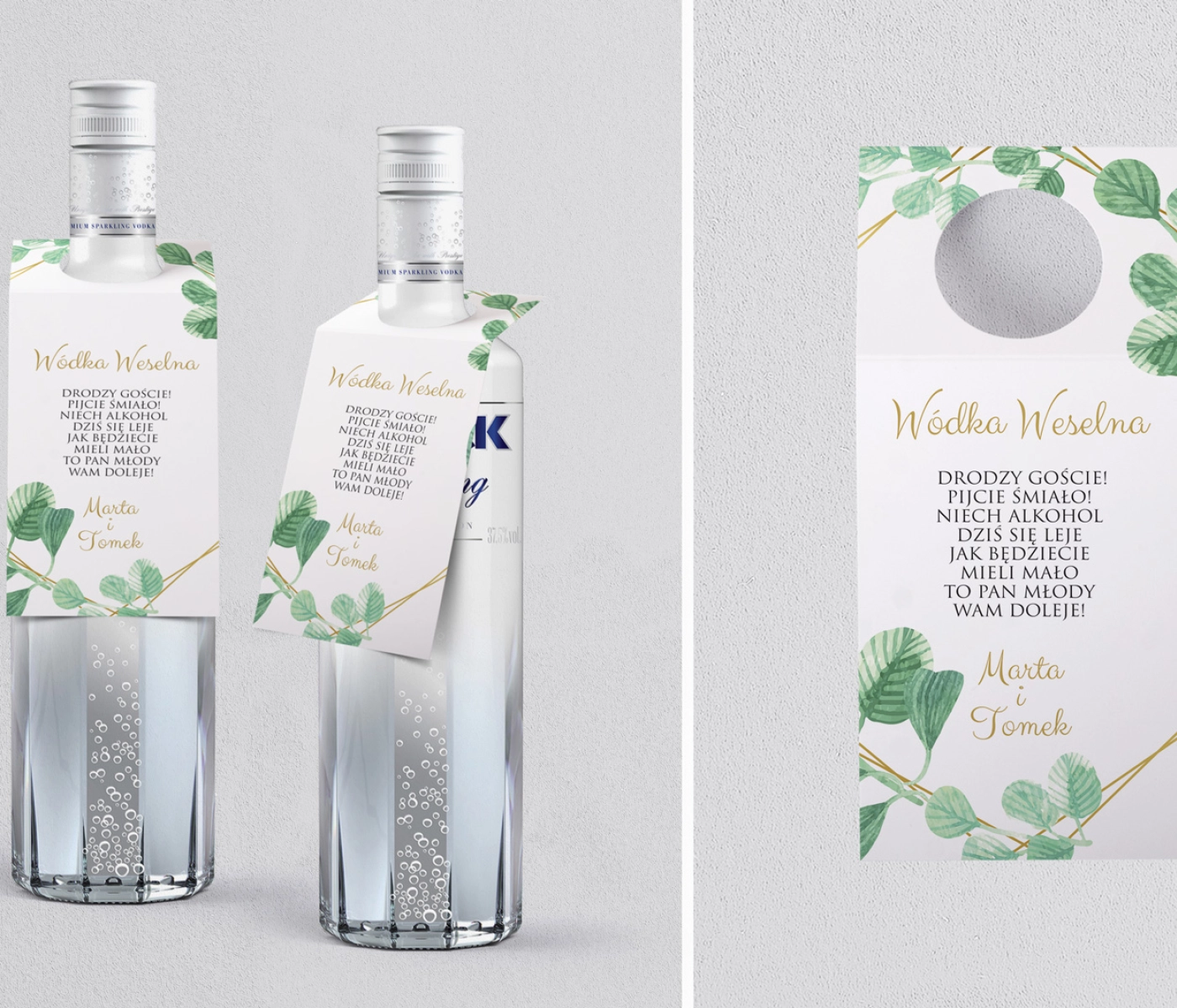 Zawieszka na alkohol oczko Liście Motyw 5