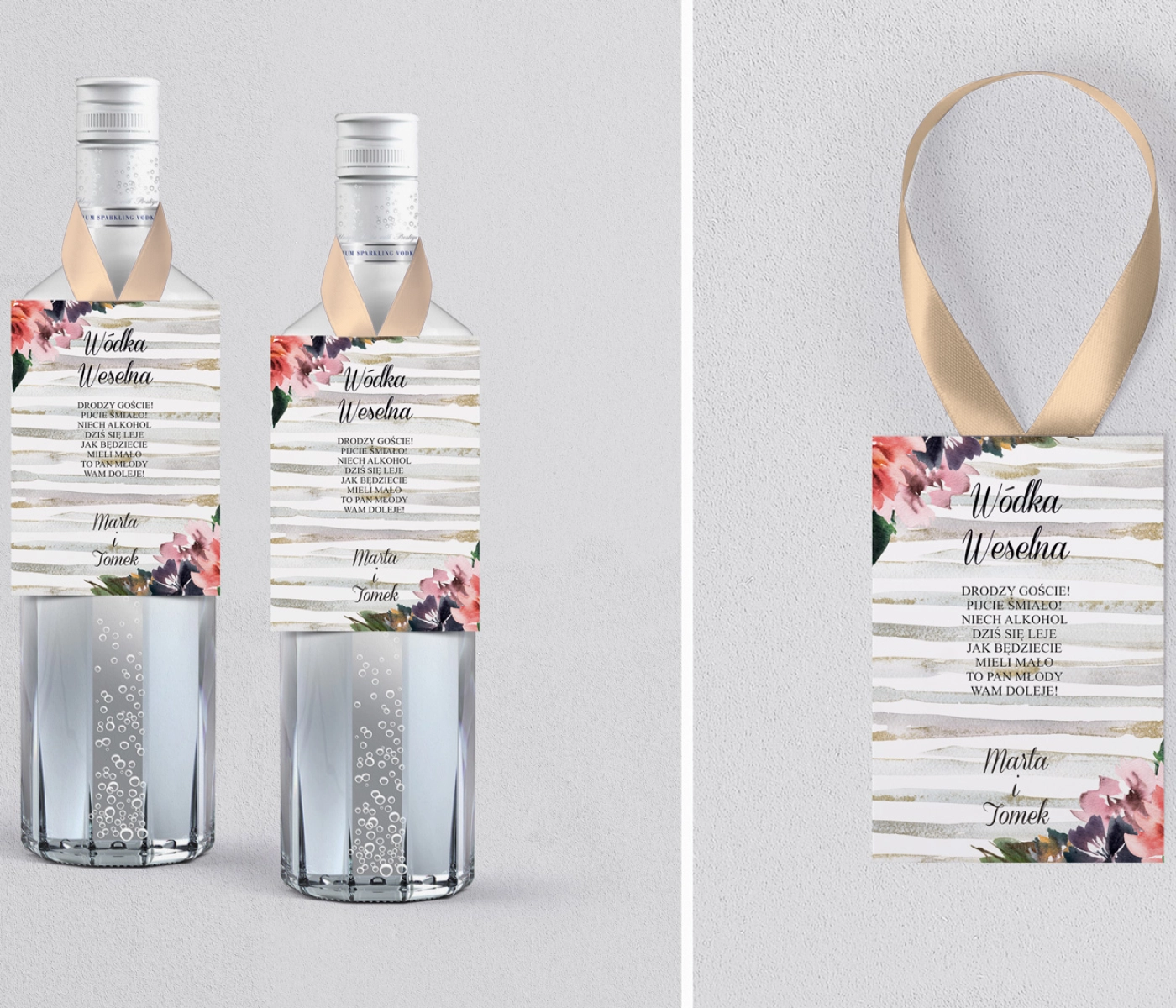 Zawieszka na alkohol Akwarelka - Motyw 3