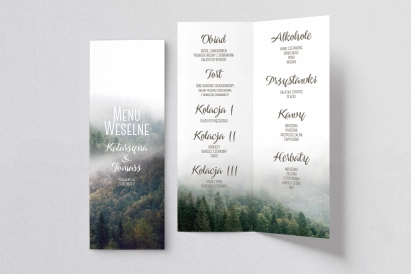 Menu weselne na stół