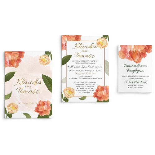 Zaproszenia ślubne Dream - Motyw 5