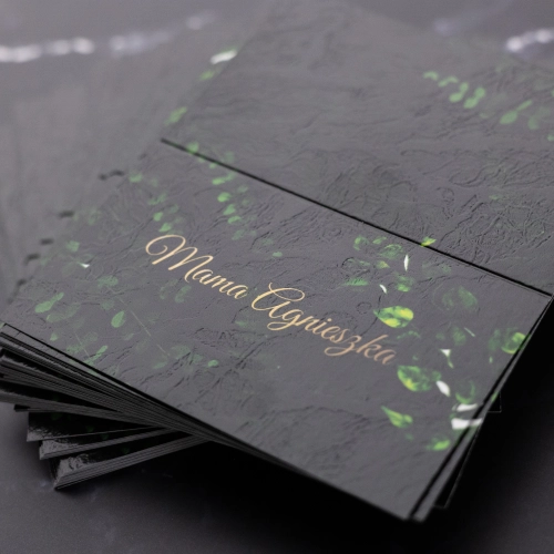 Winietki ślubne składane Greenery - Motyw 3
