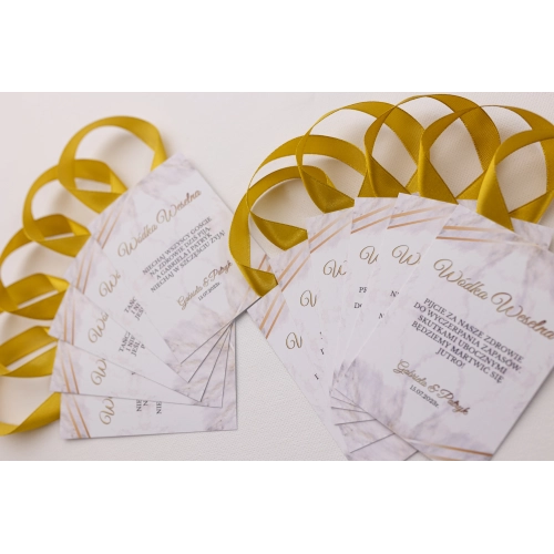 Zawieszka na alkohol Marmur & Złoto - Motyw 1