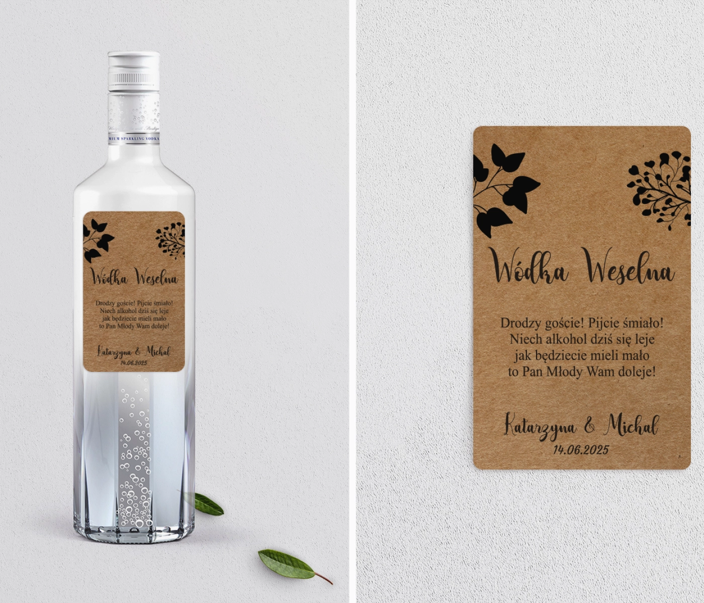 Naklejki na alkohol - Boho Motyw 3
