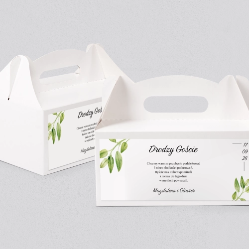 Pudełko na ciasto weselne Nature Motyw 2