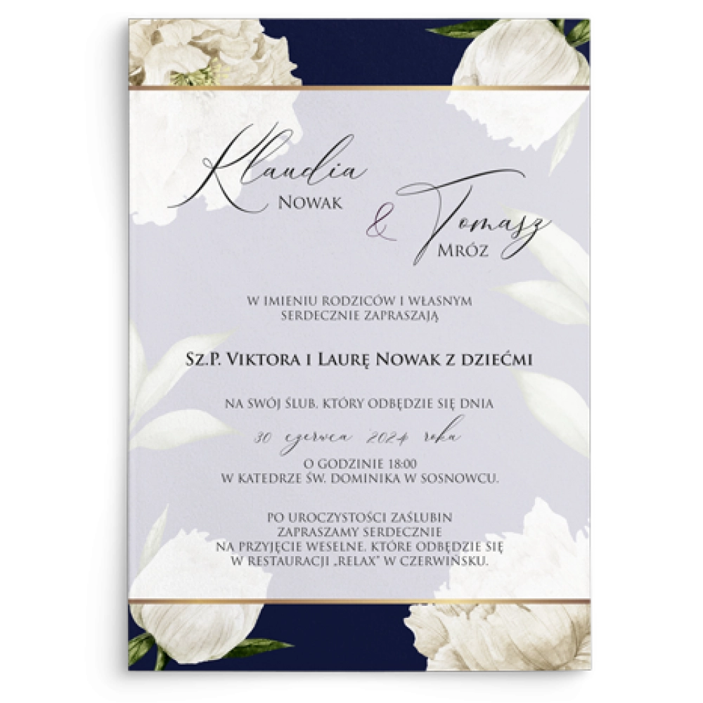 Zaproszenia ślubne Loveletter - Motyw 1