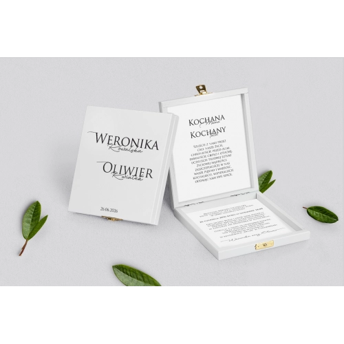 Zaproszenie dla Rodziców - białe Minimalistyczne Motyw 2