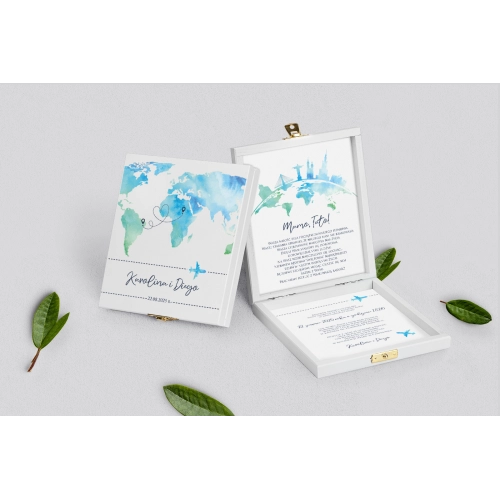 Zaproszenie dla Rodziców - białe Mapa Motyw 1